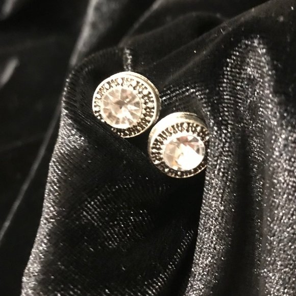 Swarovski Jewelry - Swarovski Crystal Silver Stud Round Earrings